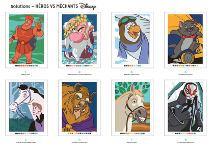 Coloriages mystères Disney - Trompe l'oeil Héros vs Méchants