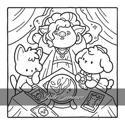 Cosy Spooky - Jade Summer - Coloriages mignons qui font trop peur pour adultes - Cosy colo