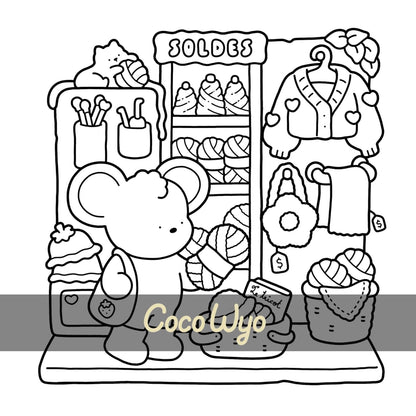 Ma petite vie cosy - Coco Wyo - Coloriages mignons et cocooning - Cosy colo