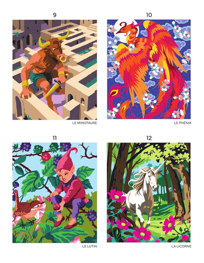 Créatures fantastiques - 45 coloriages mystères