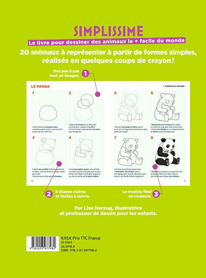 Simplissime - Le livre pour dessiner des animaux le + facile du monde