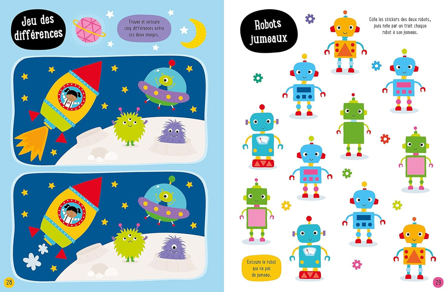 En route, sur Terre et dans l'espace ! Mon grand livre d'autocollants 500 autocollants