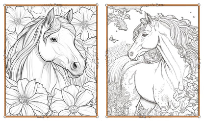 Mon grand carnet de coloriages AU GALOP