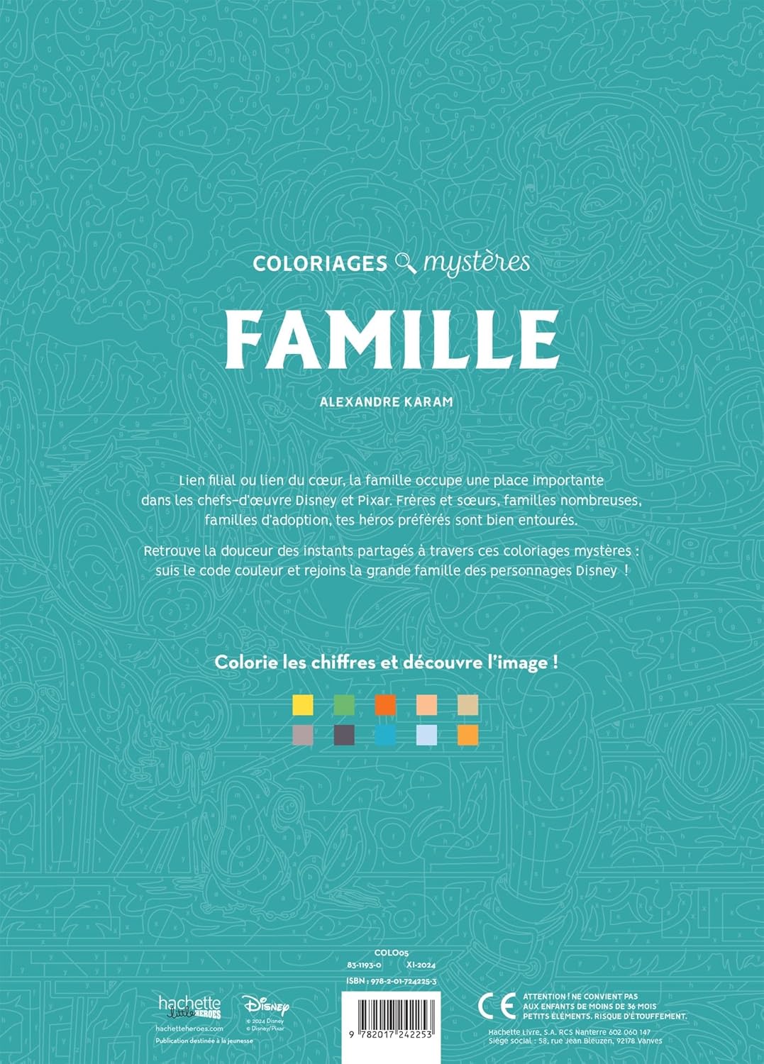 Coloriages mystères Disney - Famille