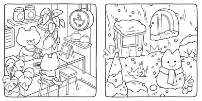 Hiver Cosy - coloriages
