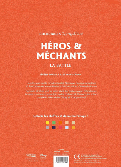 Coloriages mystères Disney - Héros & Méchants, la battle