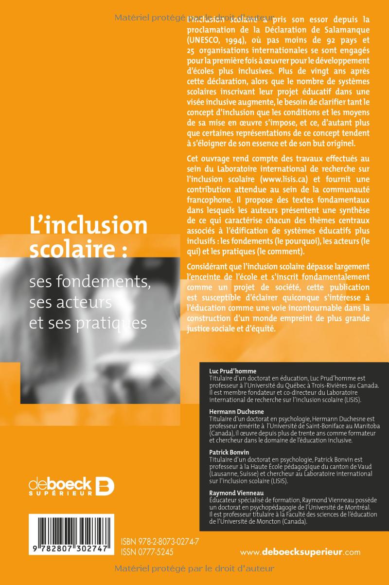 L'inclusion scolaire
