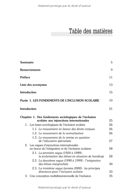 L'inclusion scolaire