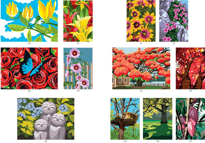 Coloriages mystères - Jardins extraordinaires