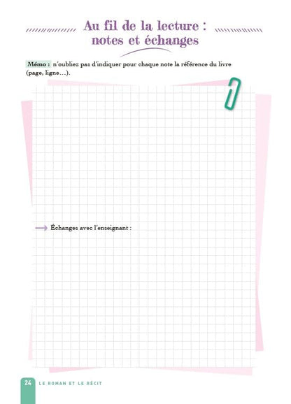 Carnet de lecture lycée