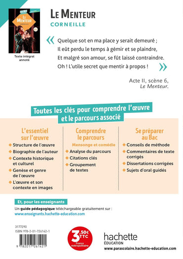 BiblioLycée - Le menteur, Corneille - BAC 2025