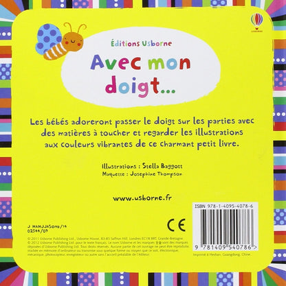 Avec mon doigt ... Livres à toucher - Dès 6 mois