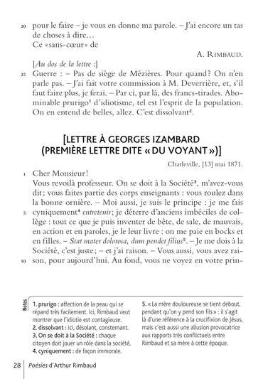 Bibliolycée - Poésies (dont les Cahiers de Douai), Arthur Rimbaud