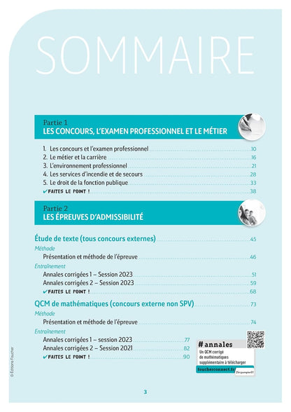 Réussite Concours Sapeur-pompier professionnel/caporal - 2025-2026 - Préparation complète
