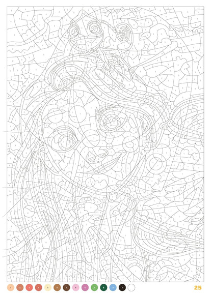 Coloriages mystères Disney - Portraits (trompe l'oeil)