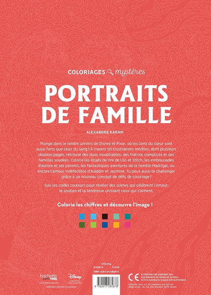 Coloriages mystères Disney - Portraits de famille