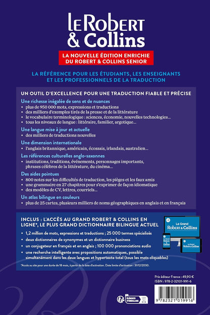 Le Robert & Collins - Grand Dictionnaire - Nouvelle édition enrichie