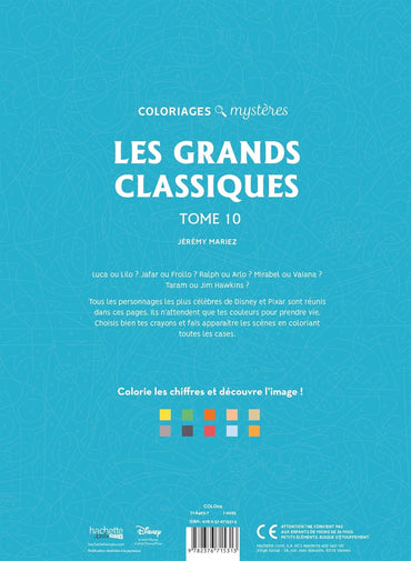 Coloriages mystères Disney - Les Grands classiques Tome 10
