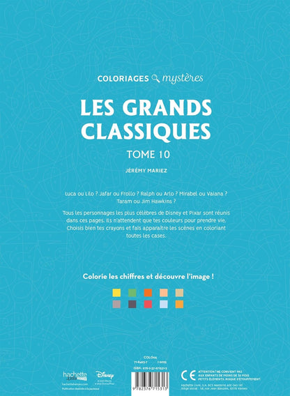 Coloriages mystères Disney - Les Grands classiques Tome 10
