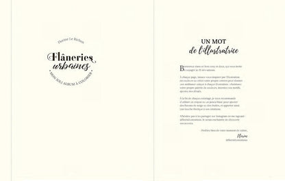 Flâneries urbaines : un beau livre à colorier