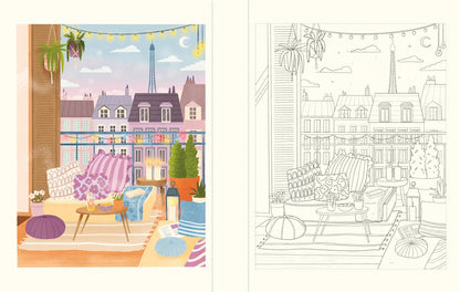 Flâneries urbaines : un beau livre à colorier