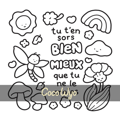Petits mots cosy - Coco Wyo - Coloriages mignons et cocooning - Cosy colo