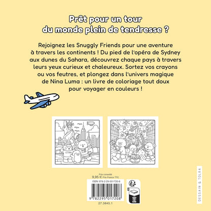 Snuggly friends - Voyage autour du monde - Nina Luma - Coloriages cosy et mignons - Cosy colo